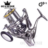 Spinning Fishing Reel 4.8:1 10+1BB Full Metal Spool Max Drag 25kg Long-throwing Wheel Carretilha De Pesca Accesorios Mar Carp