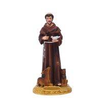 Saint Francis Holy Figurine Religious Decoration Resin Statue Desktop Ornaments Wholesale