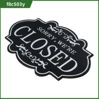 F8C503Y สามารถกลับด้านได้ เครื่องหมายธุรกิจ พร้อมแหวน สองด้าน ป้ายแขวนผนัง คอฟฟี่บาร์ เปิดและปิด ช้อป