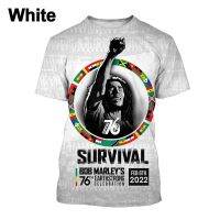 [High quality inventory] Summer Bob Marley New Trend New Strange 3D Printing Mens Harajuku Short-sleeved Tops T-shirt