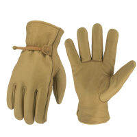 Uni Full Grain Cowhide Leather Waterproof Gloves Working Wear Resistant Nonslip A2014