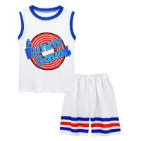 Space 2 Jam Jersey Kids James Cosplay Costume Tune Squad Basket Shirt Vest Shorts Set Summer Basketball Uniform Sports Suit