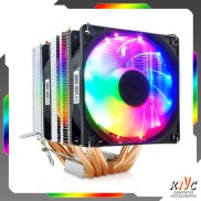 Quạt Tản Nhiệt CPU Coolmoon Snowman MX6 Led RGB Tích Hợp 6 Ống Đồng Làm