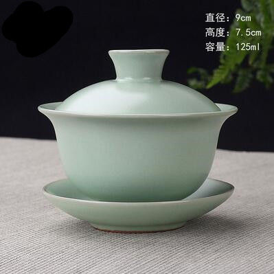 2021 Hot Sale Hand Painted Ink lotus Ceramic Porcelain Gaiwan Chinese Teaset Handmade Teaware Tureen Sancai Tea Cup Puer Kettle