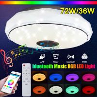 Modern RGB LED Ceiling Lights 72W Bedroom Lamp Smart Ceiling Lamp Home Lighting APP bluetooth Music Light +Remote Control