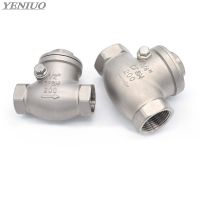 Stainless steel wire mouth horizontal non return valve 304 stainless steel female thread swing check valve 1/2 quot; 3/4 quot; 1 quot; 1 1/4 quot;