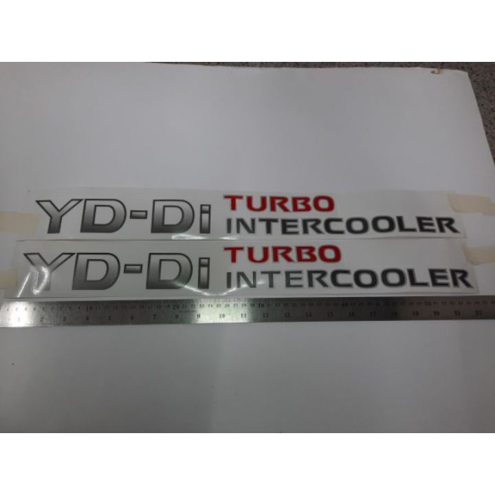 สติ๊กเกอร์แบบดั้งเดิมรถ-nissan-frontier-คำว่า-yd-di-turbo-intercooler-ติดรถ-นิสสัน-แต่งรถ-sticker-เทอร์โบ