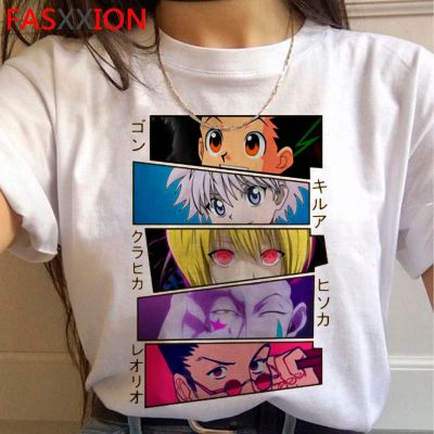 Hunter X Hunter คิรัวโซลดิ๊กส์ Kurapika Hxh เสื้อผ้าคู่ชายเสื้อยืดผู้หญิงแฟชั่นฮาราจูกุ Kawaii เสื้อยืดฮาราจูกุ Kawaii ขนาดพิเศษ