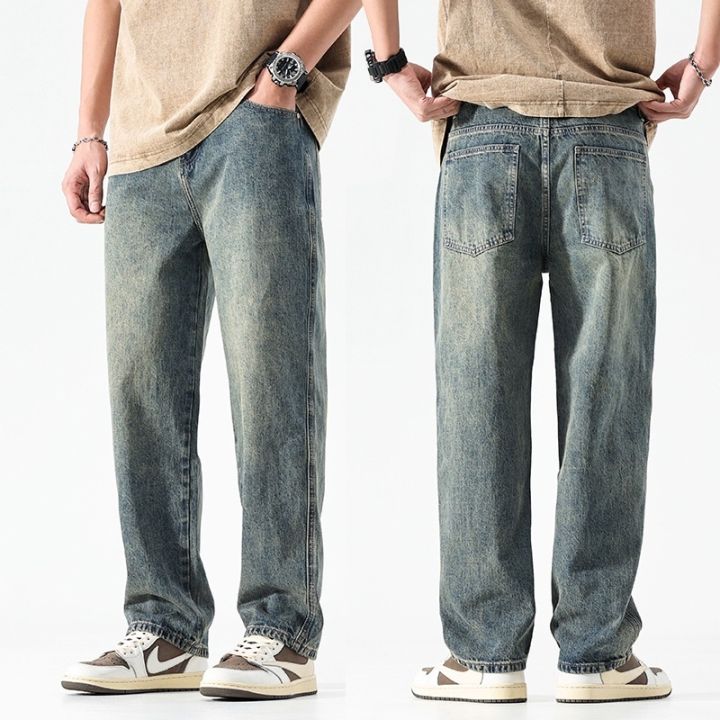 Wide Jeans For Men Baggy Pants Loose Fit Oversize Pants Straight Cut ...