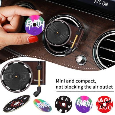 Car Air Freshener น้ำหอม Turntable Air Vent Outlet น้ำมันหอมระเหยคลิป Cool Spin Phonograph ระงับกลิ่นกาย Auto Decor กลิ่น Diffuser-dliqnzmdjasfg