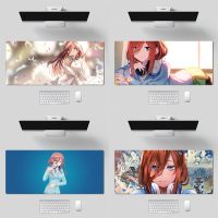 Quintessential Quintuplets Anime Keyboard Pad เครื่องเกม แผ่นรองเมาส์ขนาดใหญ่ ล็อคขอบโต๊ะยาง แผ่นรองโต๊ะแล็ปท็อปสำนักงาน