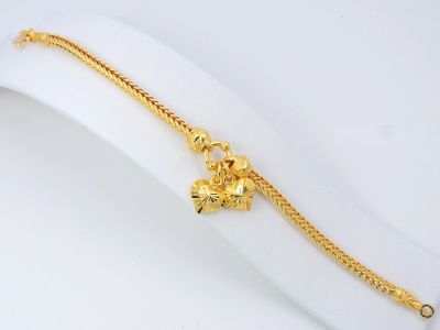 apata jewelry สร้อยข้อมือ 1 บาท สร้อยข้อมือทองเหลือง ข้อมือผุ้หญิง ชุบทองแท้24k ไม่ลอกไม่ดำ บล็อคเยาวราช โดยช่างฝีมือ