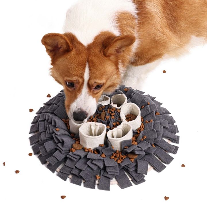 เสื่อให้สุนัขดมเสื่อรองป้อนช้าสำหรับป้อนอาหารเพื่อให้สุนัขพันธุ์เล็กกลาง