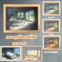 TikTokโคมไฟกรอบรูป LED 3สี สไตล์เกาหลี โคมไฟตั้งโต๊ะ สําหรับตกแต่งบ้าน ห้องนอน ห้องนั่งเล่น ไฟแต่งห้อง ของขวัญวันเกิด