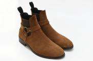 TATHANIUM Footwear Giày Chelsea Harness boot màu bò cháy da lộn