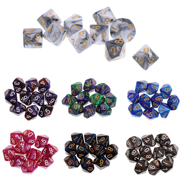 10ชิ้น10ด้านลูกเต๋า-d10-d8-polyhedral-ลูกเต๋าสำหรับเกม16มิลลิเมตร-rpg-ลูกเต๋าครอบครัวลูกเต๋า