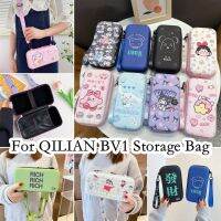 READY STOCK! For QILIAN BV1 Bone Conduction Headphones Case Cute cartoon creative pattern for QILIAN BV1 Earphone Portable Storage Bag Carry Box Pouch