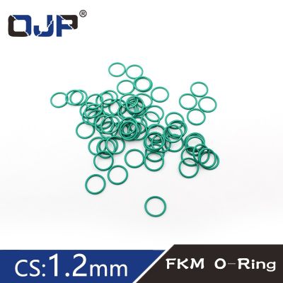 10PC/lot Green FKM O-rings Seals Rubber Ring Thickness CS1.2mm OD5/6/7/8/9/10/11/12/13/16/18/24mm Fuel Washer O Ring Seal Gasket Gas Stove Parts Acces