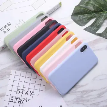 solid candy color silicone case on for xiaomi redmi note 7 note7