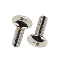 50PCS M3 Nickel plated Truss screws Phillips slot bolt Full Thread Mushroom head screw machine screw Nails Screws  Fasteners