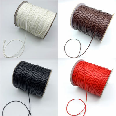 0.5mm 0.8mm 1mm 1.5mm 2mm Waxed Cotton Cord Rope Waxed Thread Cord String Strap สร้อยคอเชือกสำหรับทำเครื่องประดับ-iewo9238