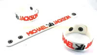 MICHAEL JACKSON wristband ริสแบนด์ งานแกะขึ้นโมล ปั้มนูน สองชั้น สวยงาม คุณภาพสุดๆ วัสดุ ยางซิลิโคน เกรดพรีเมี่ยม ปั๊มนูน พรีเมี่ยม 2-3 วันรับของ MJN46NNN