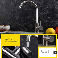 DQOK Black Kitchen Faucets Stainless Steel Kitchen Mixer Single Handle Single Hole Kitchen Faucet Brushed Nickle Mixer Sink Tap