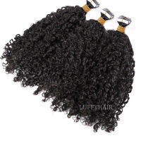 Sassy Curly Tape In Human Hair Extensions Brazilian Curly Skin Weft Adhesive เทปที่มองไม่เห็นในเส้นผม 40 ชิ้น