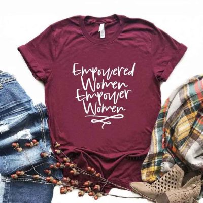 Empowered Women Empower Women Print Women Tshirts No Fade Premium T Shirt For Lady Girl Woman T-Shirts Graphic Top Tee Customize