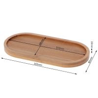 ∈☇ Oval Shape Bamboo Wood Saucer Plant Tray Mini Plant Flower Pot Stand Favor Succulent Pot Tray Simple Elegant Design Home Decor