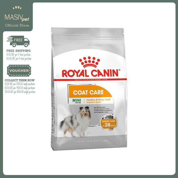 Royal Canin Coat Care Dry Food for Adult Mini Dogs 1kg bag Pellets Kibbles Small Breed