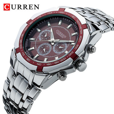 CURREN Men Luxury Brand Military Sport Mens Watches Full Steel Quartz Clock Mens Waterproof Business Watch relogio masculino