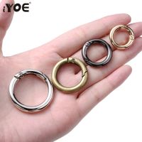 【CW】 iYOE 5pcs 20/25/27/34mm Metal Buckle Keychain Openable O Gate Clasps Making Rings Jewelry Finings