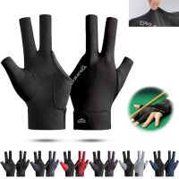 【LZ】﹍  Open Finger Billiard Glove Breathable Polyester Snooker Sport Glove Antiskid Smooth Soft Portable Reusable Training Accessor