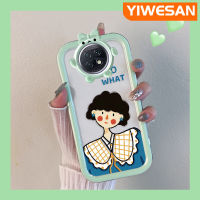 เคส Chenyyyka สำหรับ Xiaomi Redmi โน๊ต9T เคสลายการ์ตูนเด็กผู้หญิงน่ารักสีสันสวยงามสีทึบกันกระแทกเคสมือถือป้องกันรอยขีดข่วนป้องกันการลื่นไถลเคสโปร่งใสฝาครอบป้องกัน