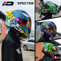 หมวกกันน็อค ID SPECTER 6 สี ลายใหม่ แถมฟรี!ชิลด์Smokeและสายสายรัดคางแบบตัวเสียบสไลด์บาร์1ชุด