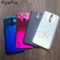 Foxfix กระจกใสสำหรับ K30 Redmi K30i 4G 5G ฝาหลังปิดโทรศัพท์หลังหน้าจอโทรศัพท์ตัวเรือนด้านหลังพร้อมอะไหล่กล้องถ่ายรูป