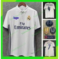 ❐▩ เสื้อกีฬาแขนสั้น ลายทีมชาติฟุตบอล Real Madrid 2016/2017 16/17 BELE11 RONALDO 7 SERGIO Ramos 4