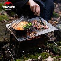 Naturehike ถาดอบฟืนบาร์บีคิวโลหะผสมไทเทเนียมแบบพับได้น้ำหนักเบามากสำหรับการเดินทางกลางแจ้งสำหรับปิคนิคตั้งค่ายกลางแจ้ง