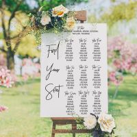 【hot】❦☫  Wedding Seating Chart Vinyl Sticker Mirror Guests Decal Decoration Custom Plan Stickers
