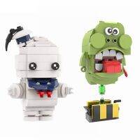 Buildmoc ภาพยนตร์คลาสสิก1984 Ghostbustersed BrickHeadz Slimer สีขาว Ghost Action Figures บล็อกอาคารของเล่นเด็กของขวัญ