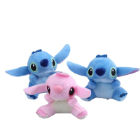 ของตกแต่งตุ๊กตาสัตว์ของเล่น7Cm Lio &amp; Stitch Plush พวงกุญแจอะนิเมะจี้เป้สะพายหลังการ์ตูนตุ๊กตายัดนุ่นของขวัญวันเกิด