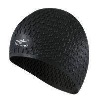 、‘】【；  Swim Cap Silicone Waterproof Mens And Womens Water Drop Caps Printed Logo High Spring Long Hair Protection Large Size