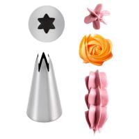 ❁☃ 1M Open Star Tips Flower Icing Piping Nozzles Fondant Cake Pastry Cupcake Decorating Tools