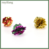 ruyifang 10pcs Mylar crinky balls ของเล่นเด็กเสียงแบบโต้ตอบ