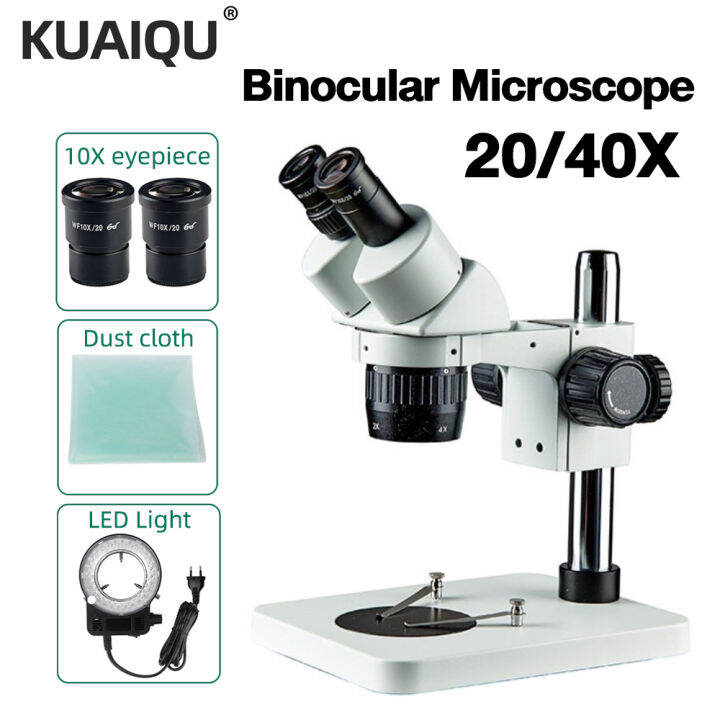 20/40X Zoom Binocular Stereo HD Microscope With Led Light For Mobile