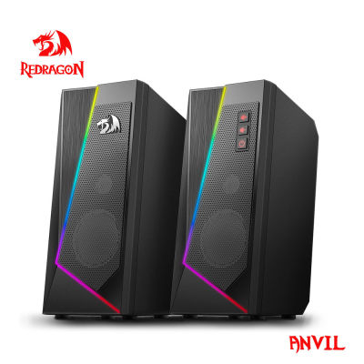 Redragon GS520 Anvil aux 3.5mm stereo surround music RGB speakers sound bar for computer 2.0 PC home notebook loudspeakers