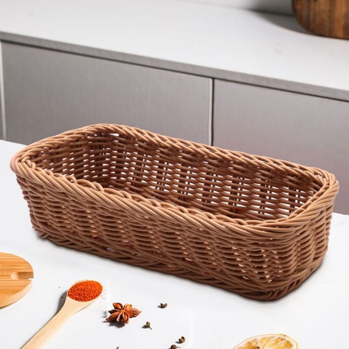 desktop-cutlery-storage-woven-basket-restaurant-tableware-drain