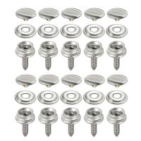 30Pcs Stainless Steel Canvas Screw Snap Fasteners Press Stud Canvas Screw Snap Kit Boat Cover For Leather Jackets Handbags Furniture Protectors  Repla