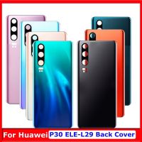 For Huawei P30 Battery Cover Phone Housing Back Door Water Proof With Logo Glass Rear Case And Camera Lens Frame ELE-L29 Sticke